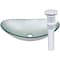 Novatto ARGENTO OVAL Glass Vessel Bathroom Sink Set, Chrome TIG-70328031CH - alternate 1